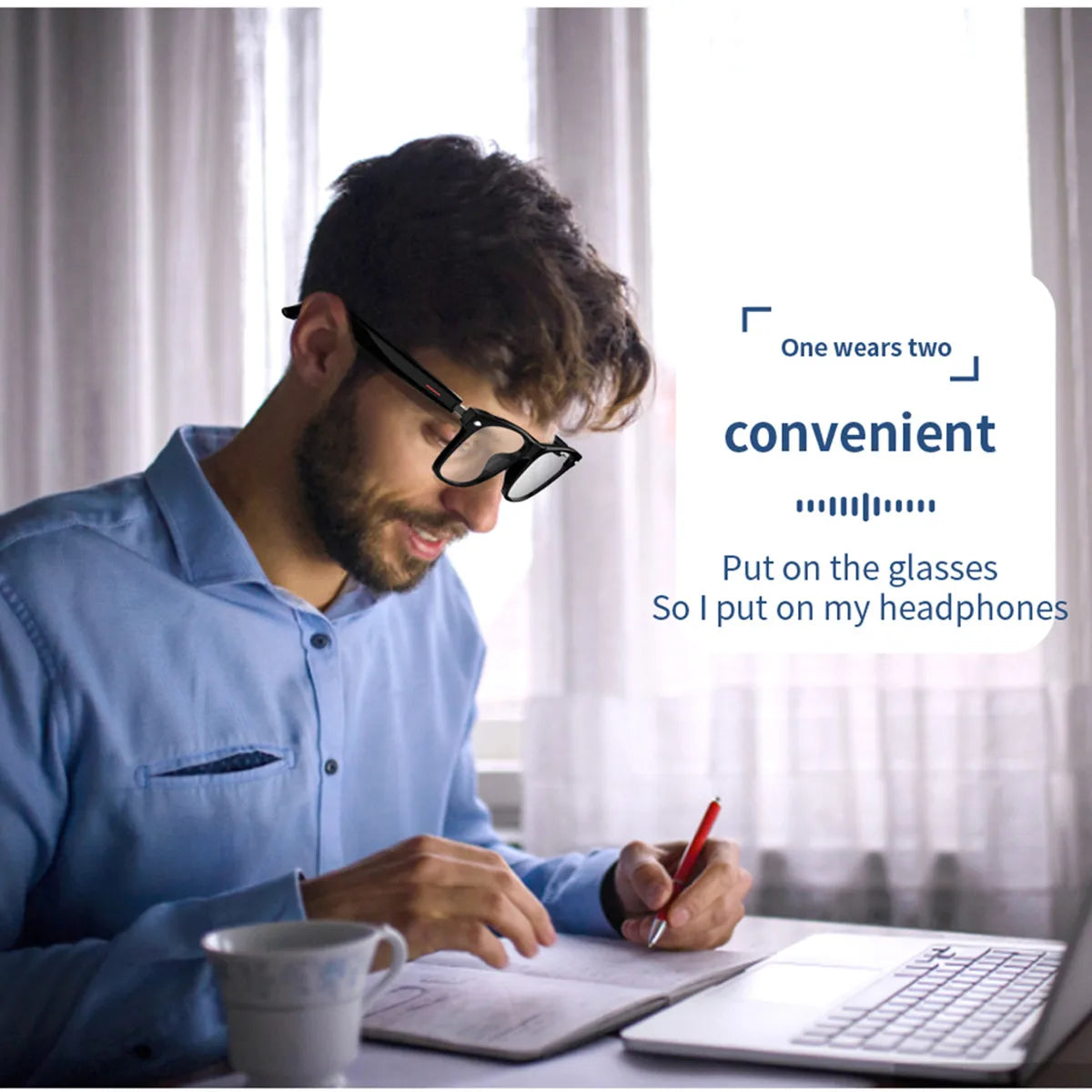 SmartTranslate™ Summer Glasses – AI Translator with Bluetooth & Music