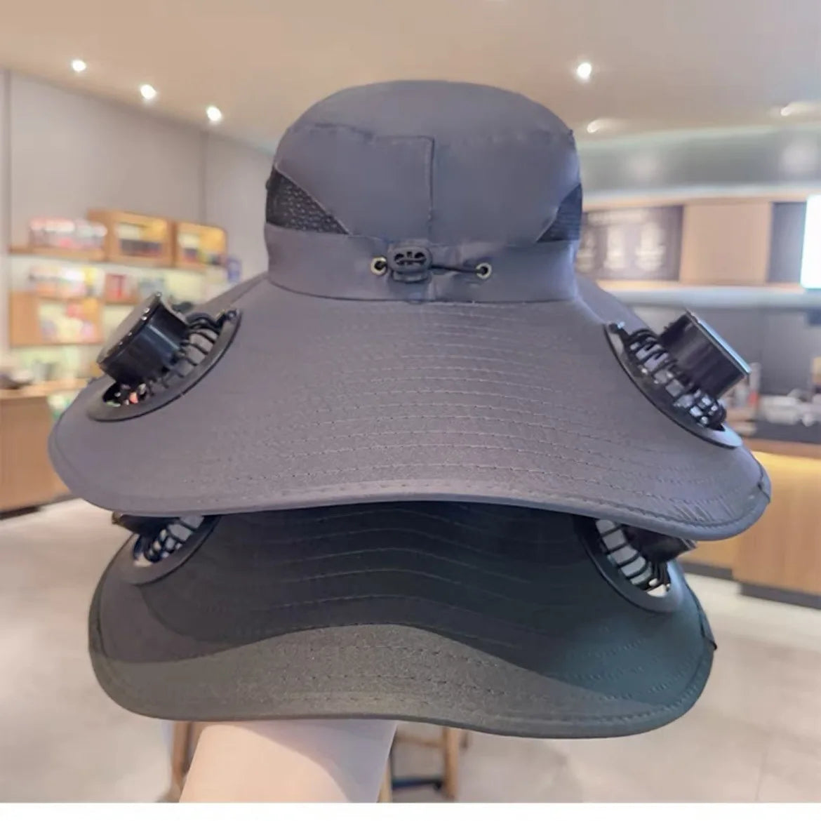 SolarBreeze™ Wide Brim Solar Fan Hat