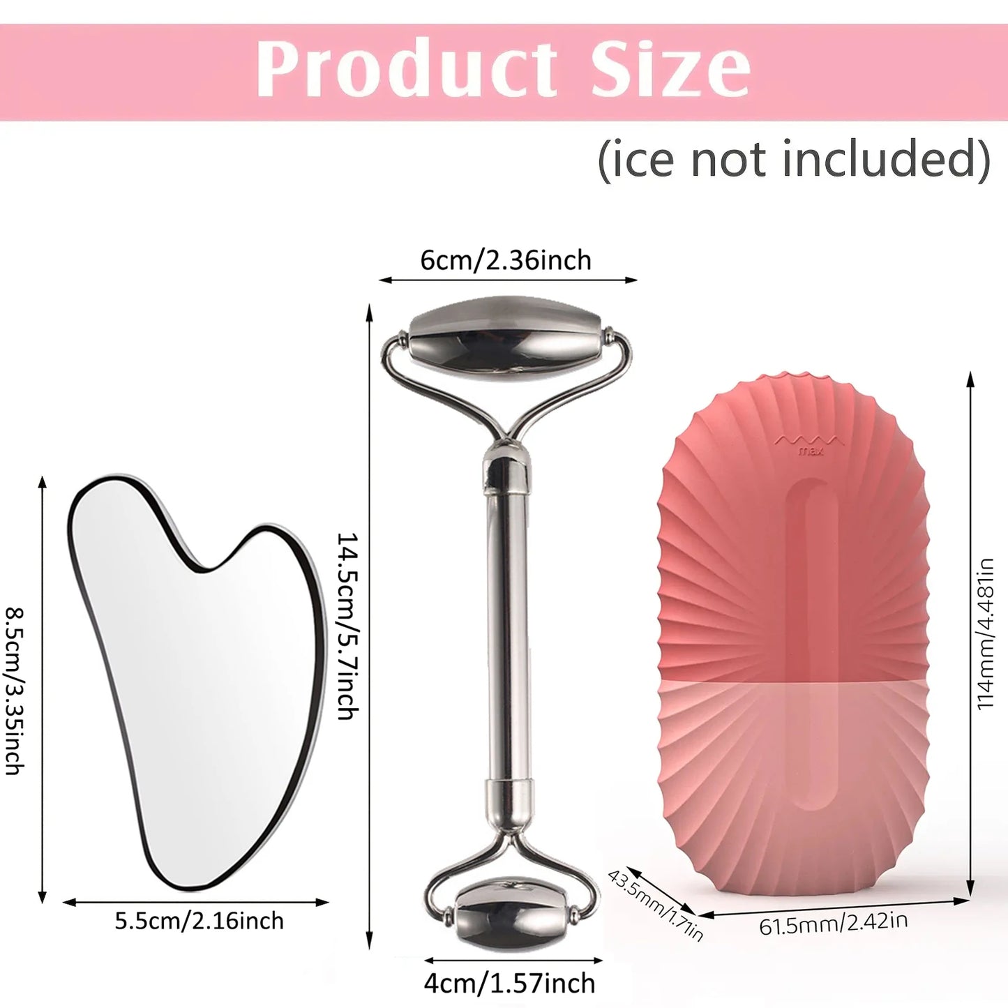 IceGlow™ Spa Ice Roller & Gua Sha Set